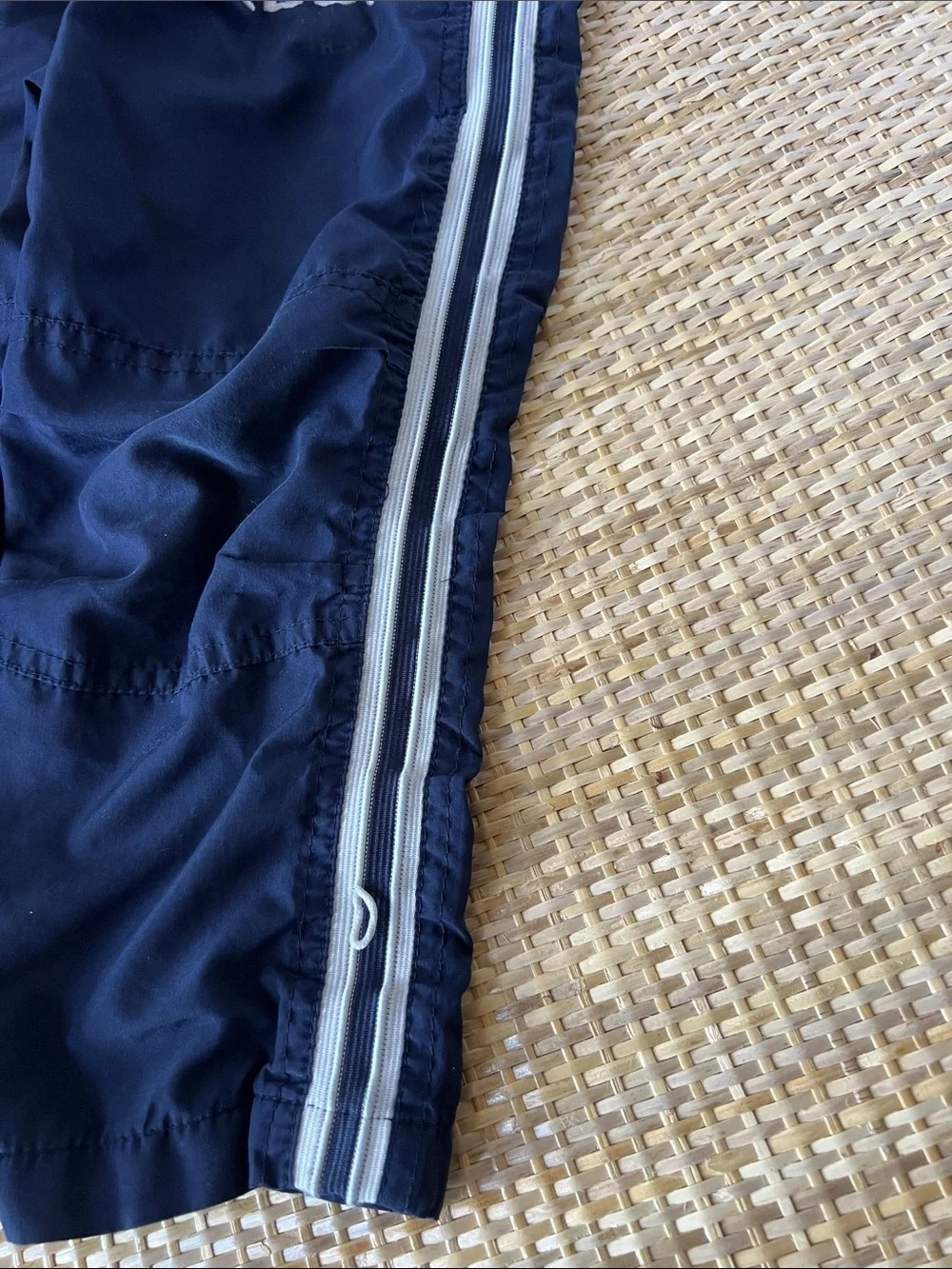 Oshkosh B’Gosh 1895 TrackPants Navy white side Stripe cotton bl lined Boys 3T